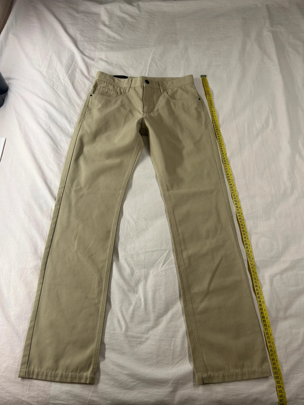 Jeans beige crème juste vintage coupe droite